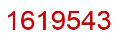 Number 1619543 red image