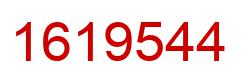 Number 1619544 red image