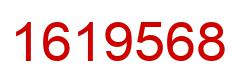 Number 1619568 red image