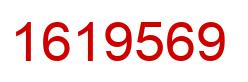 Number 1619569 red image
