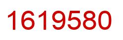 Number 1619580 red image