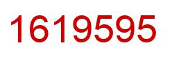 Number 1619595 red image