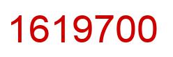 Number 1619700 red image