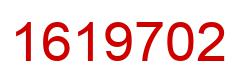 Number 1619702 red image