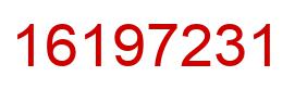 Number 16197231 red image