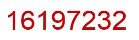 Number 16197232 red image