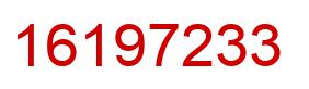 Number 16197233 red image