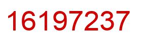 Number 16197237 red image