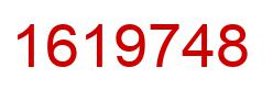 Number 1619748 red image