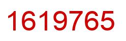 Number 1619765 red image