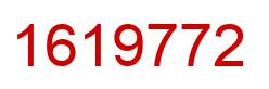 Number 1619772 red image