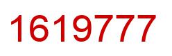 Number 1619777 red image