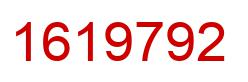 Number 1619792 red image