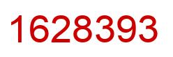 Number 1628393 red image