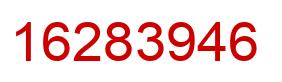 Number 16283946 red image