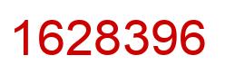 Number 1628396 red image