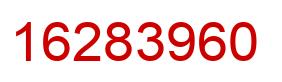 Number 16283960 red image