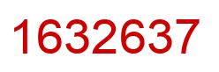 Number 1632637 red image