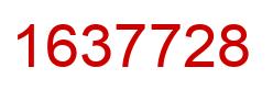Number 1637728 red image