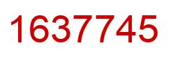 Number 1637745 red image