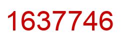 Number 1637746 red image