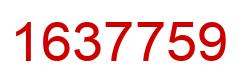 Number 1637759 red image