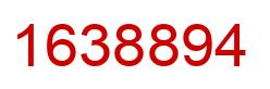 Number 1638894 red image