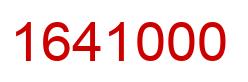 Number 1641000 red image