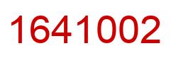 Number 1641002 red image