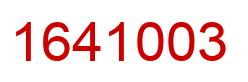 Number 1641003 red image