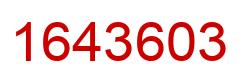 Number 1643603 red image