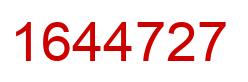 Number 1644727 red image