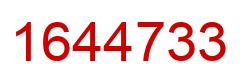 Number 1644733 red image