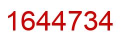 Number 1644734 red image