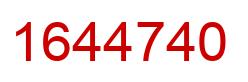 Number 1644740 red image