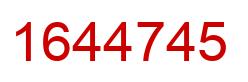 Number 1644745 red image