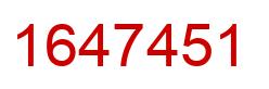 Number 1647451 red image