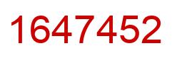 Number 1647452 red image