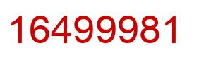 Number 16499981 red image