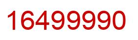 Number 16499990 red image