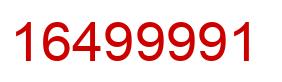Number 16499991 red image