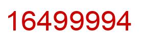 Number 16499994 red image