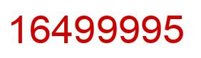 Number 16499995 red image