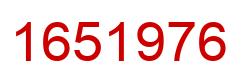 Number 1651976 red image