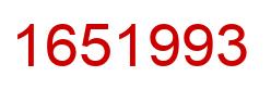 Number 1651993 red image