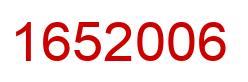 Number 1652006 red image