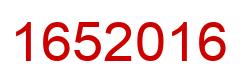 Number 1652016 red image