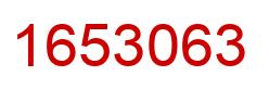 Number 1653063 red image