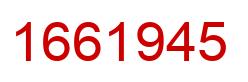 Number 1661945 red image