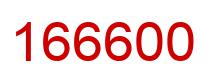 Number 166600 red image